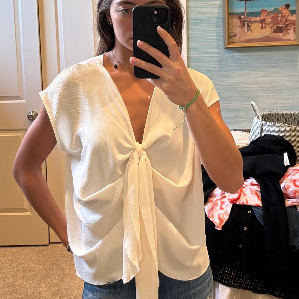 Cream colored Zara blouse size small